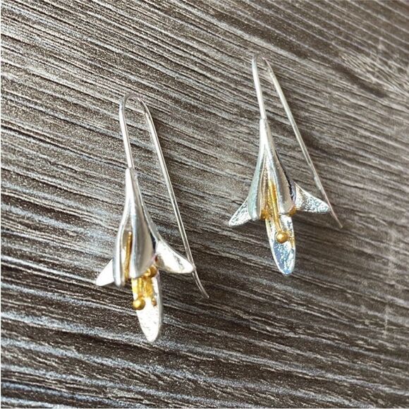 Bohemian flower earrings N336 - Picture 3 of 5